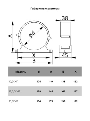 Держатель ДСКП D125 соединитель пластик ERA