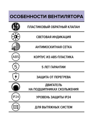 Вентилятор накладной ERA D150 обр.клапан ERA